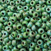 Picasso Seafoam Green Matte Miyuki Seed Beads 8/0 8-94514-TB