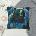 thumbnail image 2 of Qinduosi Throw Pillow Covers " Set of Soft Boys Kids Decorative Throw Pillowcasesative Animal Wolves Pillow Cases Cushion Covers Outer Space Forest Blue Cushion Cases, 2 of 5