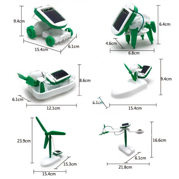 Diy Education Learning Power Solar Robot Kit 6 In 1 DIY Education Learning Power Solar Robot Kit Children Toys Gift Self Assembled Solar Science Kit
