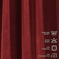 thumbnail image 4 of 3S Brother's Extra Long Solid Luxury Matte Velvet Soft Curtain Scarlet Single Panel Hanging Back Tap & Rod Pocket Home Décor 5-25 Feet Custom Made Curtains -Made in Turkey Each(52"x63"), 4 of 7