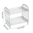 thumbnail image 5 of SIEYIO 2 Tier Hollow Out Plastic Foldable Shelf Countertop Cosmetic Storage Spice Rack Vanity Tray Bathroom Kitchen Organizer, 5 of 19