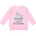 thumbnail image 2 of Inktastic I Love My Great Grandma Cute Elephants in Night Sky Toddler Sweatshirt, 2 of 4