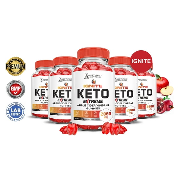 (5 Pack) Ignite Keto Extreme ACV Gummies 2000mg Dietary Supplement 300 Gummys