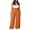 Orange, variant on Fanxing Flowy Jumpsuits for Women Summer Casual Spaghetti Strap Overalls Baggy Wide Leg Jumpsuits with Pockets