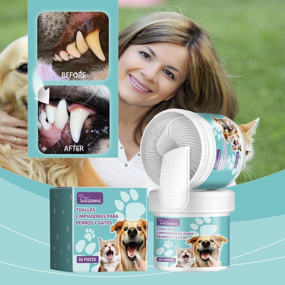 RXMEKW Dog Teeth Cleaning Dog Teeth Cleaning Finger Cots, for Cleaning Oral, Moisturizing and Pet Cleaning Finger Cots
