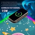 thumbnail image 2 of RGB Gaming Mouse Pad 15W Wireless Charging Large Waterproof Desk Mat 13 Light Modes Mousepad 35.4x15.7 Planet Star Cloud, 2 of 6