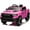 pink, variant on Ram Ride on Car Toys, 12V RAM 1500 Battery Powered Ride on Toy Truck with Remote Control, Electric Car for Kids Girls 3-5 w/ Bluetooth, Rear Storage Trunk, Safety Belt, 4 Wheelers, Black