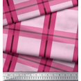 thumbnail image 2 of Soimoi Japan Crepe Satin Fabric Check Check Print Fabric by Yard 42 Inch Wide, 2 of 5