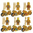 thumbnail image 1 of Golden Ninja Motorcycle 6 Children"s Assembled Building Block Toys With Weapons, 1 of 3