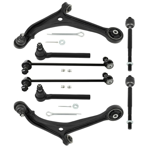 SCITOO 8pcs Front Suspension Kit Lower Control Arm And Ball Joints Outer Inner Tie Rod Ends Sway Bar Links Fit For 2005-2010 For Honda Odyssey