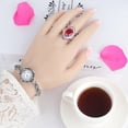 thumbnail image 4 of Womens Ruby Ring Size 7 925 Sterling Silver Elegant Design with Sparkling Red Gemstone Jewelry Elegant Everyday Jewelry, 4 of 5