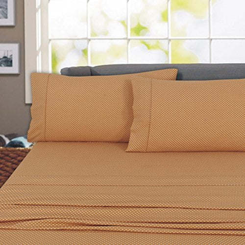 Ensemble de Draps Résistant aux Plis Regency Club 800 Fils 100 % Coton Égyptien (Grand Lit, Miel)
