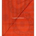 thumbnail image 5 of ColorFull House Indian Kantha Quilt, Orange Floral Pattern, Traditional Indian Textile Size ( Double 90" x 108"), 5 of 5