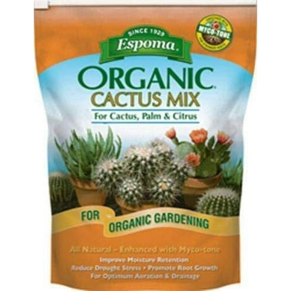 Espoma Organic 4 Qt. 2.8 Lb. Cactus & Succulent Premium Potting Soil Mix CA4