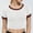 #236-White, variant on Womens Tops Short Sleeve Slim Fit Crew Neck Colorblock Raglan Sleeve Cropped Solid Soft Stretchy Sporty Shirt for Workout Gift