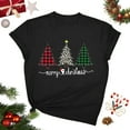thumbnail image 2 of larppty Christmas Tree Shirt for Women Merry Christmas Printed T-Shirts Short Sleeve Holiday Tee Xmas Gift Tops (Black, XL), 2 of 8