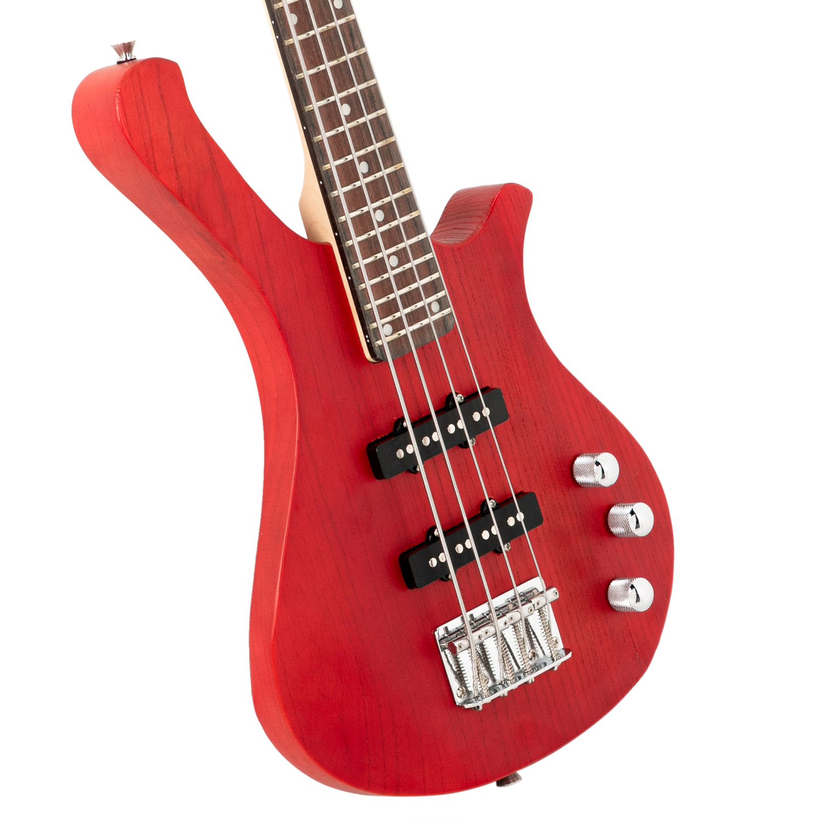 AsterOutdoor GW101 36in Small Scale Electric Bass Guitar Red photo 5