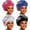 Pink, Black, White, Blue, variant on 4 Pack Satin Bonnet Hair Bonnet for Sleeping-Large Silk Bonnets for Black Women with Elastic Soft Band for Hair Care