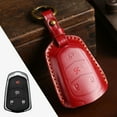 thumbnail image 1 of Car Key Fob Cover Case Protector For Cadillac CT4 XT4 Car Key Case Fob Cover Crazy Horse Leather, 1 of 23