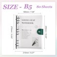 thumbnail image 2 of Uxcell B5 Notebook Binder, Transparent Polyvinyl chloride 9-Ring Refillable Planner Cover with 80 Sheets Lined Inner Paper Planner Binder with Snap Button Closure for Journal Planner Office, Blue, 2 of 6