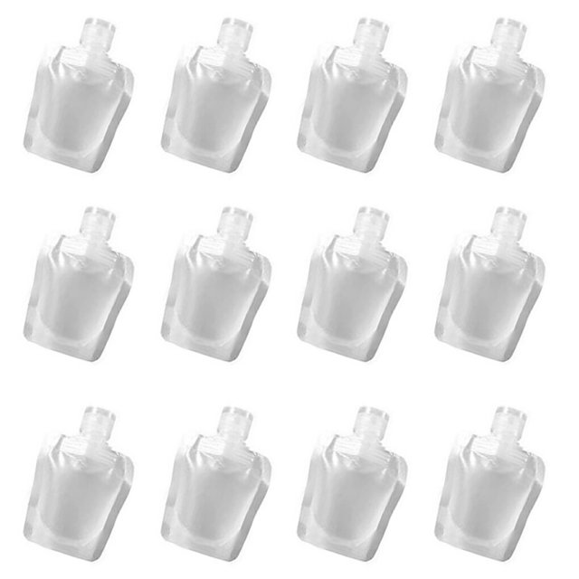 VONKY 12 Pieces Packaging Bags Refillable Reusable Leakproof Small Stand-up Pouch 30/50/100ml Sub-packaging Bag Hand Cosmetic Type2