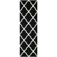 thumbnail image 5 of SAFAVIEH Dhurrie Tabitha Geometric Moroccan Wool Area Rug, Black/Ivory, 3' x 5', 5 of 9