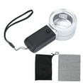 thumbnail image 1 of Lighted Magnifying Glass, Portable Durable Optical Glasses 30X Magnification Handheld Magnifier  For Antique For Reading For DIY Silver, 1 of 1