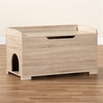 thumbnail image 4 of Baxton Studio Housse de Litière pour Chat en Bois Fini Chêne Mariam Maison, 4 of 14
