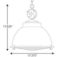 thumbnail image 2 of Medal Collection One-Light Brushed Nickel Clear Patterned Glass Coastal Pendant Light, 2 of 2