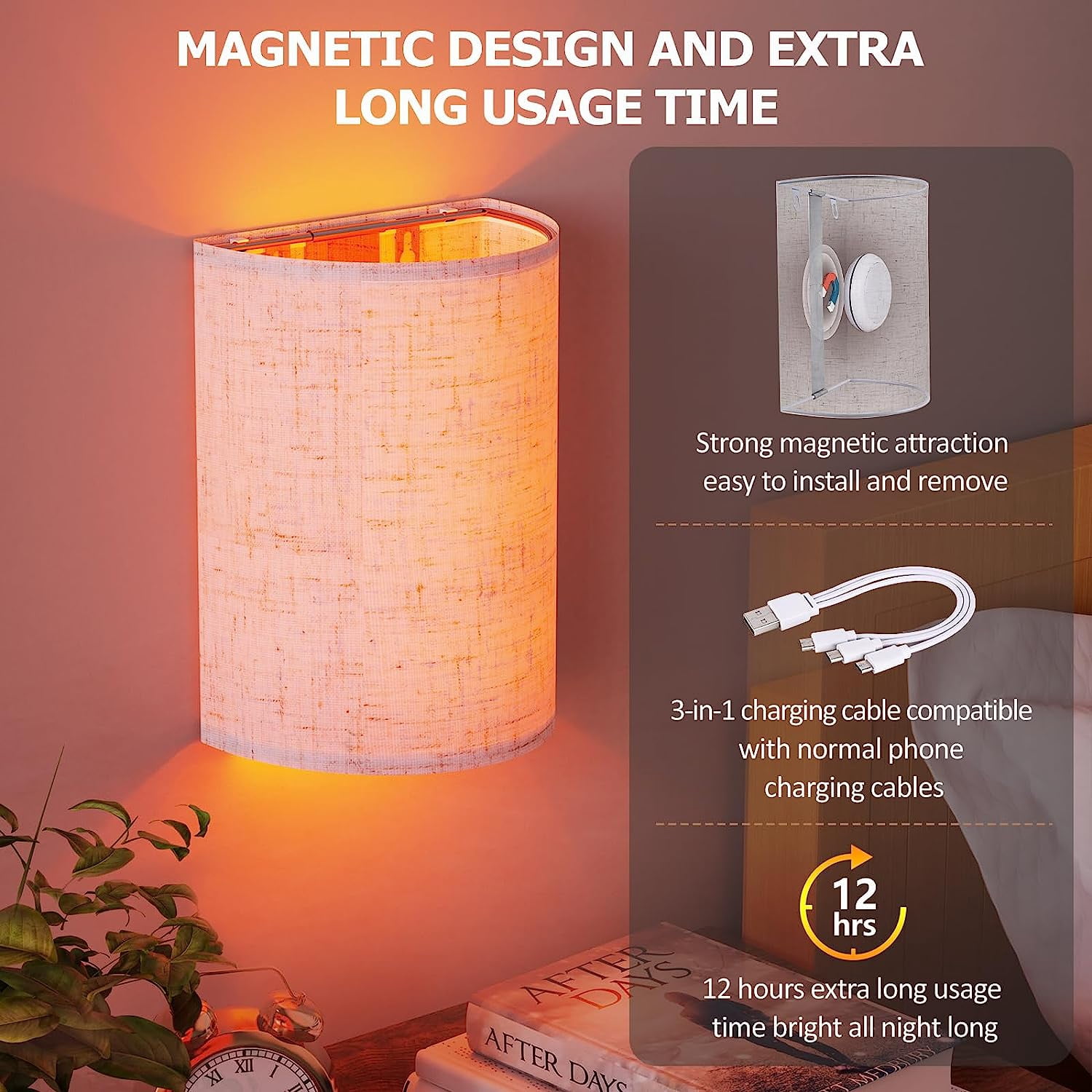 UCACA Dimmable LED Indoor Rechargeable (2 Count)