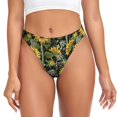 thumbnail image 1 of Balery Sunflowers Tangas de Algodón para Mujer con Estampado – Ropa Interior Sexy, Transpirable, G-string-3X-Large, 1 of 6