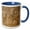 Blue/White, variant on 3drose, Egypt, Edfu, Outer Wall Relief, Sacred Funerary Barque-af14 Dbr0170 - Dave Bartruff, 11oz Mug