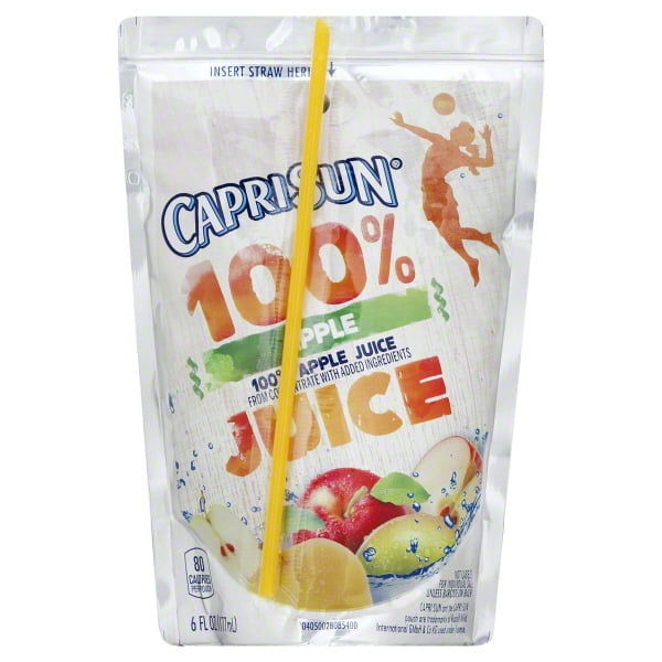 Capri Sun 100 Juice Apple ReadytoDrink Soft Drink 6 fl oz Pouch