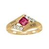 Personalized Women's Square Fashion Class Ring?available in Valadium, Silver Plus and Yellow and White Gold