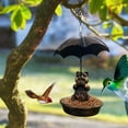 thumbnail image 5 of AuroraX Bird Feeders for Outdoors Hanging Squirrel Proof,Waterproof Bluebird Feeder Mothers Day Gift Brown, 5 of 6