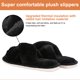 thumbnail image 4 of Pantuflas con tiras cruzadas para mujer, pantuflas suaves para el hogar, peludas, cálidas, cómodas, con punta abierta, zapatos para el hogar esponjosos Adepaton BST3005397-1, 4 of 8