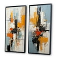 thumbnail image 3 of Designart "Deconstructed Colorfields Minimalist Abstraction II" Abstract Painting Framed Wall Art Set Of 2 - Modern Blue Gallery Wall Frame Set For Home Decor, 3 of 6