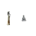 thumbnail image 1 of Figura Decorativa Ligera De Una Mujer Africana Tribal Y Un Buda Mono, Junto Con Una Estatua De Sun Wukong, Ideal Para Decorar Hoteles, Hogares, Patios Y Jardines., 1 of 8