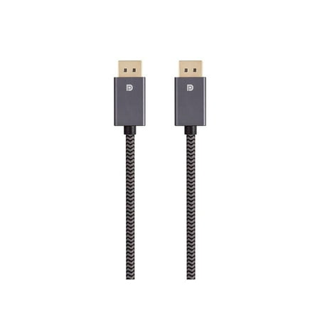 UPC: 0889028149720 | Monoprice DisplayPort 1.4 EasyPlug Nylon Braided Cable – 3 Feet – Gray (10 Pack) 8K@60Hz  Up to 32.4 Gbps  Compatible with PC  Laptop  TV  Projector
