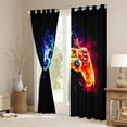 thumbnail image 3 of Manfei Kids Game Console Blackout Curtains Set of 2 (52x84 Each),Cartoon Gamepad Gamer Window Curtains,Gradient Purple Orange Curtains and Drapes For Boy,Ultra Soft Home Decor, 3 of 6