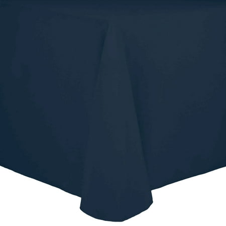 

Ultimate Textile (10 Pack) Cotton-feel 108 x 132-Inch Rectangular Tablecloth - for Wedding and Banquet Hotel or Home Fine Dining use Navy Blue