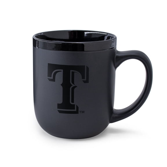 WinCraft Texas Rangers 17oz. Black Tonal Ceramic Mug