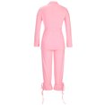 thumbnail image 5 of WXLWZYWL Womens Suits Blazer and Pants Long Sleeve Solid Suit Pants Casual Elegant Business Suit Sets Pink, 5 of 6