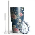 thumbnail image 2 of 30oz Pioneer Flower Tumblers Stainless Steel Tumbler with Lid and Straw,Vacuum Insulated Double Wall Travel Tumbler Cups Mug with Cleaning Brush for Coffee,Tea, 2 of 7