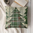thumbnail image 3 of Watercolor Green Black White Decorative Pillow Cases Holiday Square Throw Pillows For Sofa Couch Bedroom Porch Outdoor, 3 of 5