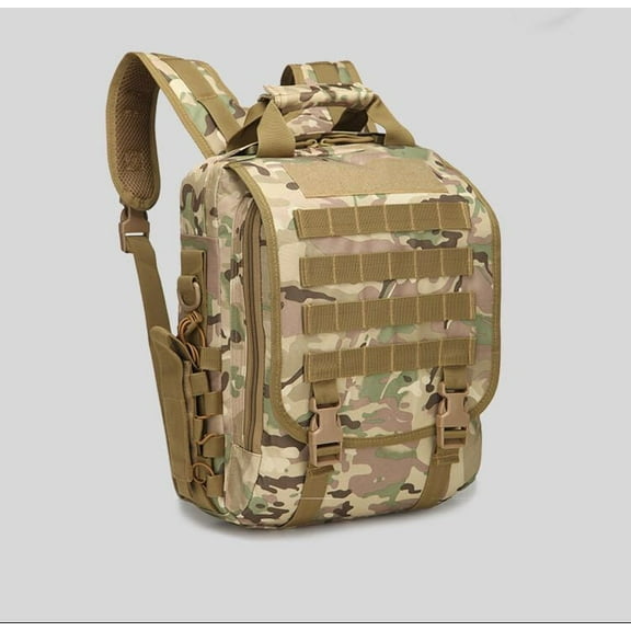 Army fan tactical camouflage backpack shoulders,Black