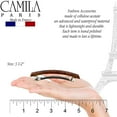 thumbnail image 6 of Camila Paris CP3457 French Hair Barrette Clip for Girls Brown, Rubberized Metal Clasp Strong Hold Grip Hair Clips for Women, No Slip Durable and Styling Girls Hair Accessories, Made in France, 6 of 45