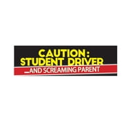 ' Caution: Student Driver/Screaming Parent' Magnet - Bumper Stickers for A New Driver - Car Sign (12" x 3")