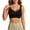 Black, variant on Women's Seamless V Neck Soft Support Bra, Wide Adjustable Straps Back Hook Wire Free Comfort Bras