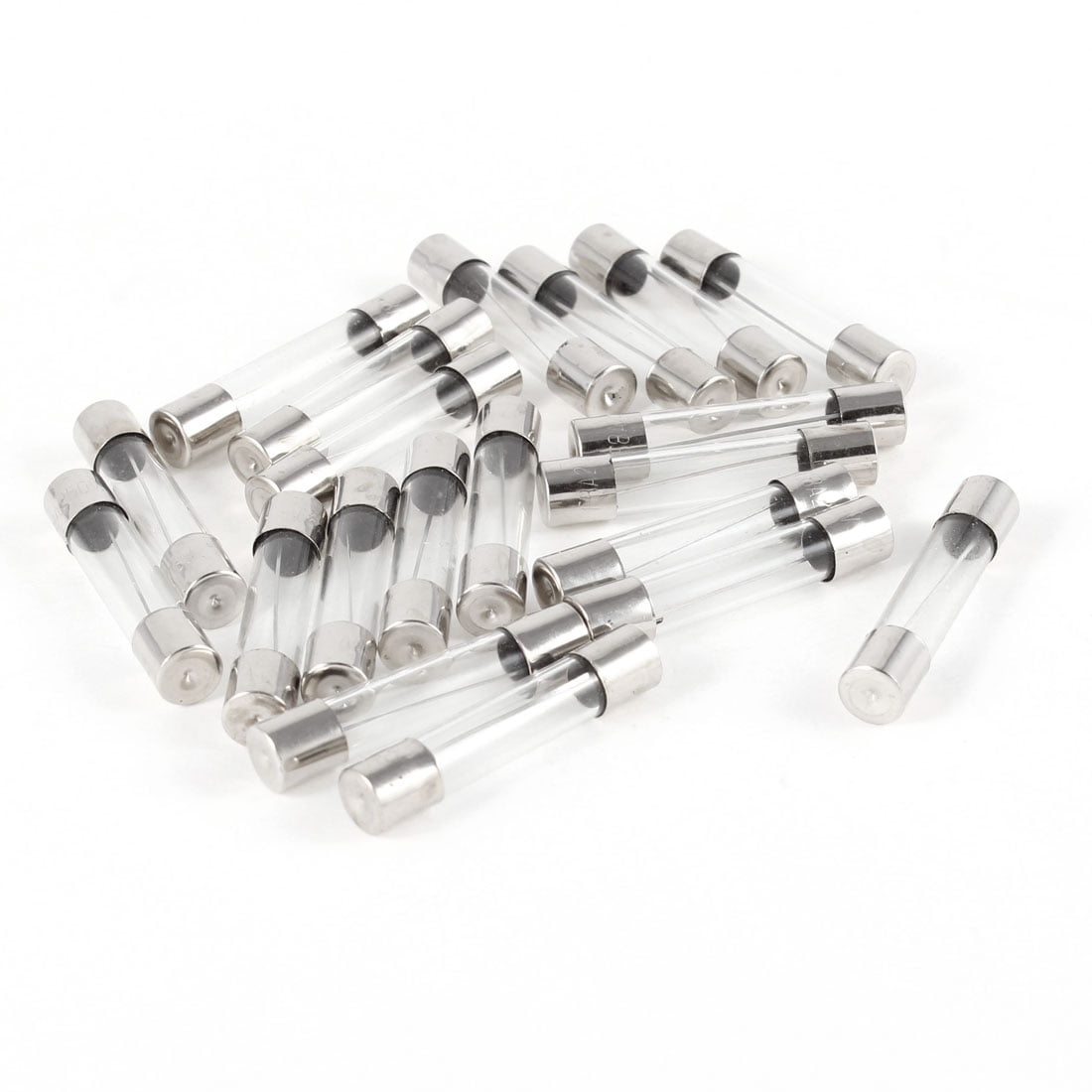 GFORTUN 100 Pcs 250V 10A Fast Blowing Quick Acting Glass Tube Fuses 5 x 20mm for Car 
